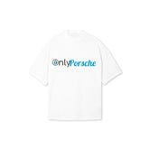 Only Porsche Oversized T-Shirt for Men - White Streetwear Car Graphic Tee